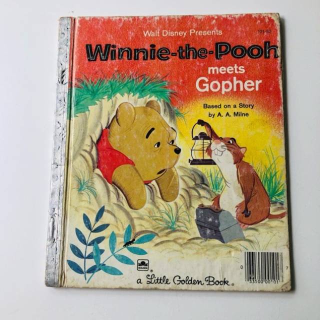 Golden Book Winnie - the - Pooh meets Gopher