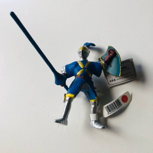 Papo blue Knight with Joust 1998 ( PAM)