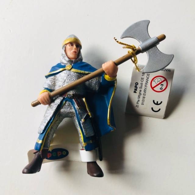 Papo Blue and Silver Knight with Axe 2000 (...