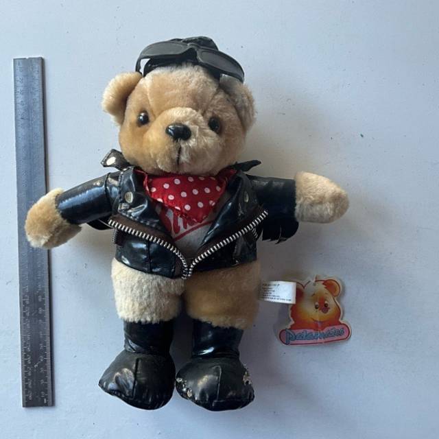 Teddy Bear Biker Cuddletown Friends Biker Ma...
