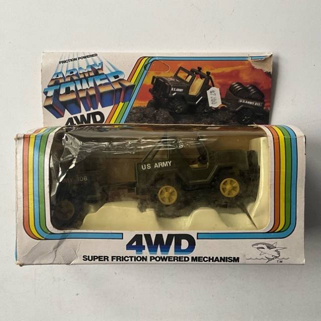 ARMY TOWER 4WD Jeep (Friction Powered) 1980s