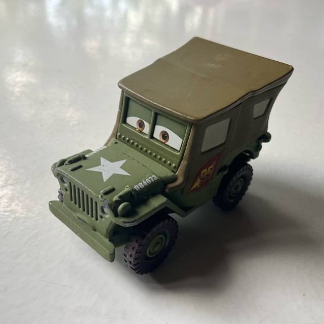 Disney Pixar Cars 2 Race Team Sarge Green Ar...