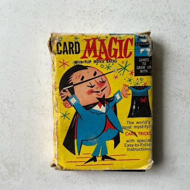 CARD MAGIC WITH FLIP TOP MOVIE 1959 ED-U-CAR...