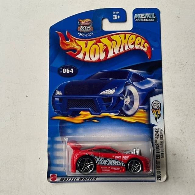 HW MITSUBISHI ECLIPSE Red 2002 First Edition...