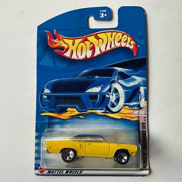HW PLYMOUTH ROADRUNNER 1970 Yellow HOT ROD N...