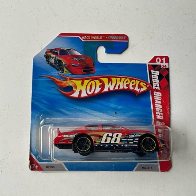 HW DODGE CHARGER STOCK CAR Red (68) RACE WOR...