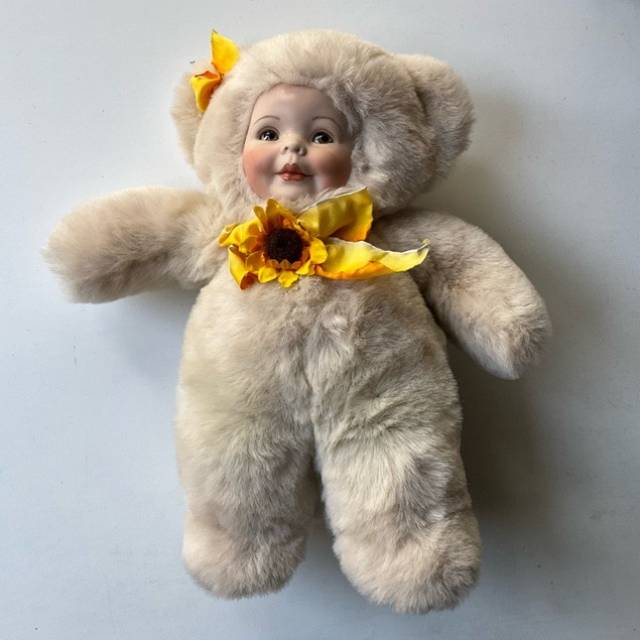 PLUSH 1992 Baby Face Teddy (Porcelain Face)...