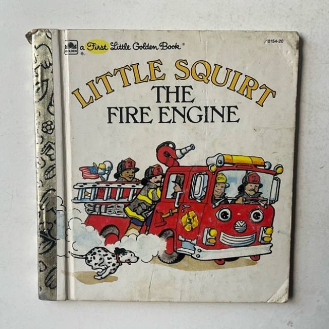 Golden Book LITTLE SQUIRT THE FIRE ENGINE HC...