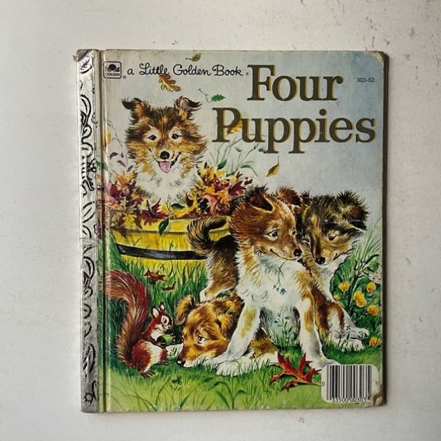 Golden Book Four Puppies HC 303 - 52 1960