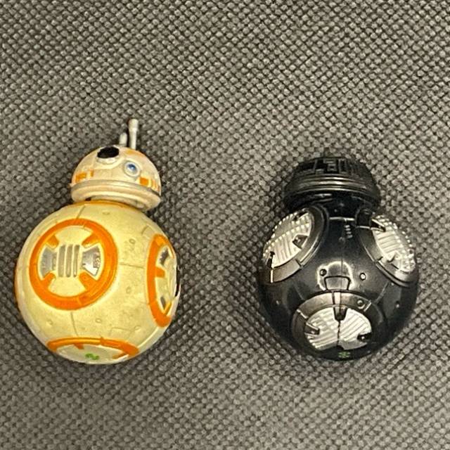 Star Wars Two BB-8 droids from the sequel tr...