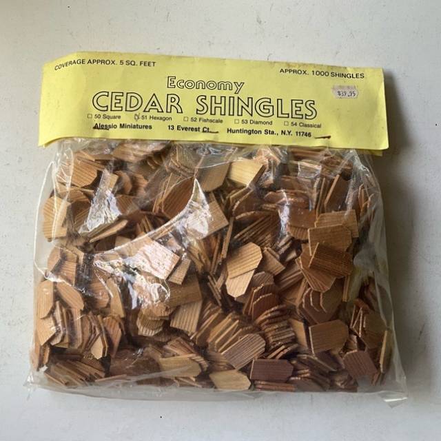 Miniature Dolls House Roof CEDAR Shingles 5...