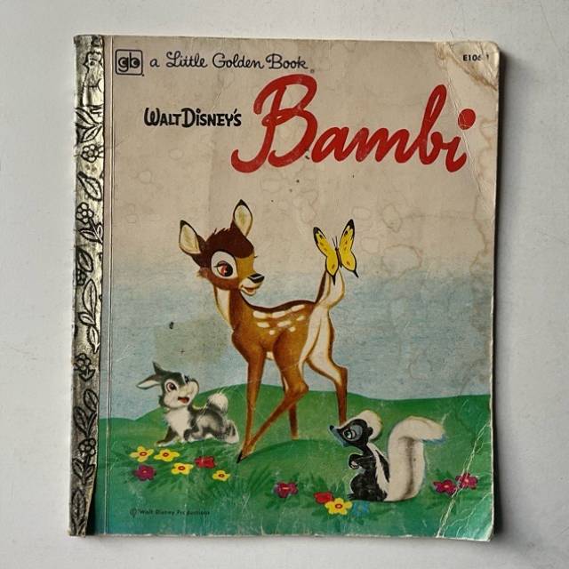 Golden Book Disney Bambi 1979