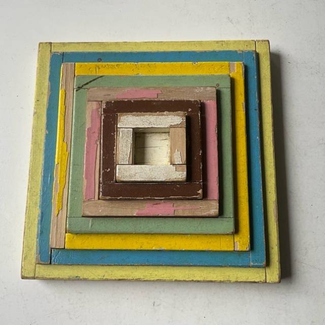 PUZZLE 1960’s Stacking Wooden Puzzle (HOME...