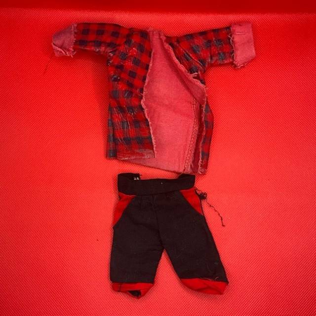 Barbie 1970s Red Checked Jacket with Black P...