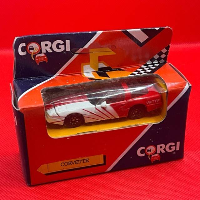 CORGI CORVETTE White and Red 1990
