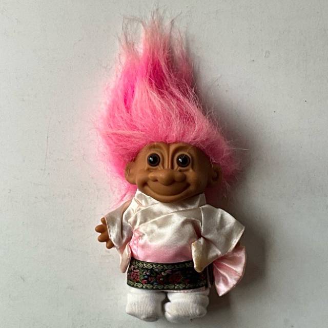 Russ 15cm Height Troll Doll Wearing A Pink K...