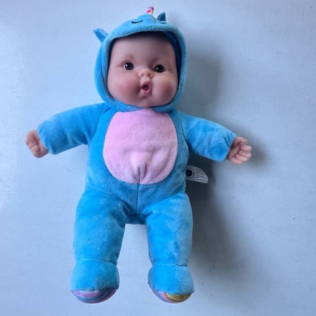 Unicorn Blue Baby Doll - JC TOYS 30 cm height