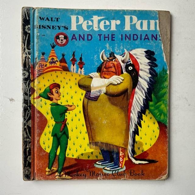 Golden Book Disney Peter Pan AND THE INDIANS...
