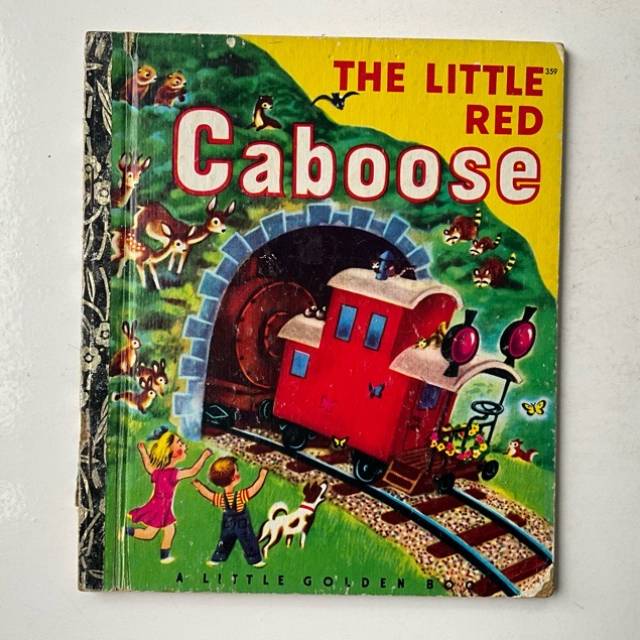 Golden Book THE LITTLE RED Caboose 359 1972 HC