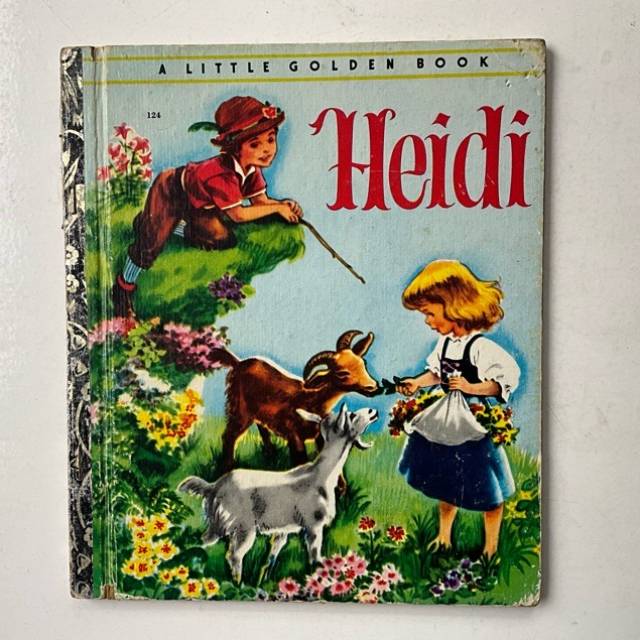 Golden Book Heidi 124 1961 HC