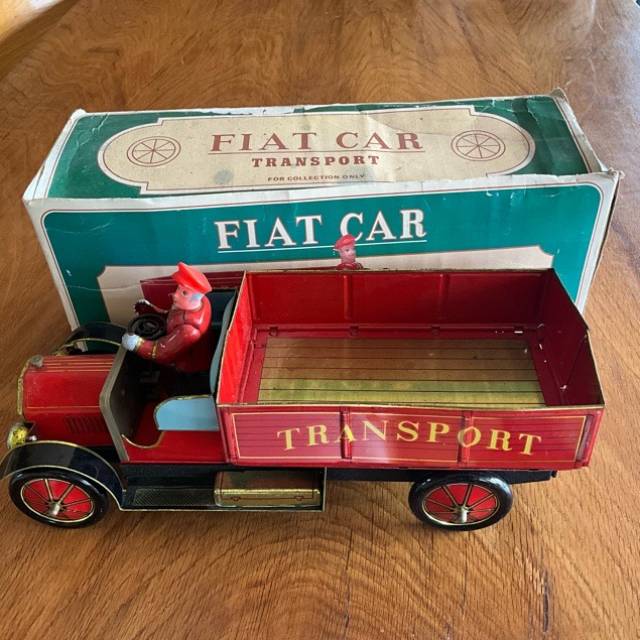 Tinplate Fiat Car Transport truck